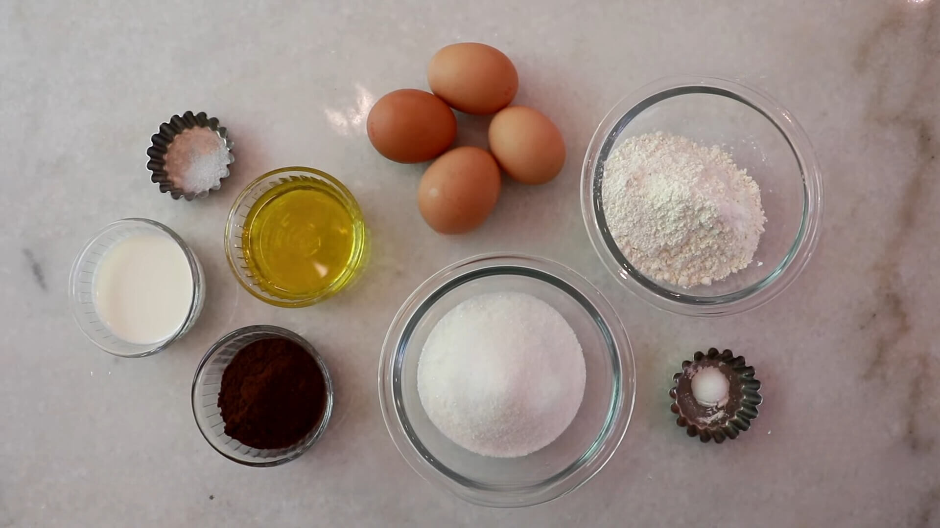 Ingredients For the Chocolate Sponge Cake Layers