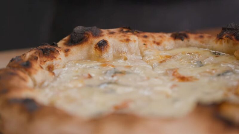 Close-Up of Quattro Formaggi Pizza