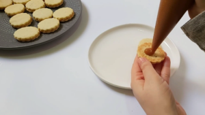 Alfajores baked cookes