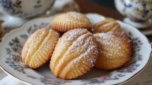 Once cooled, dust the madeleines with powdered sugar, if desired, and serve fresh with tea or coffee.